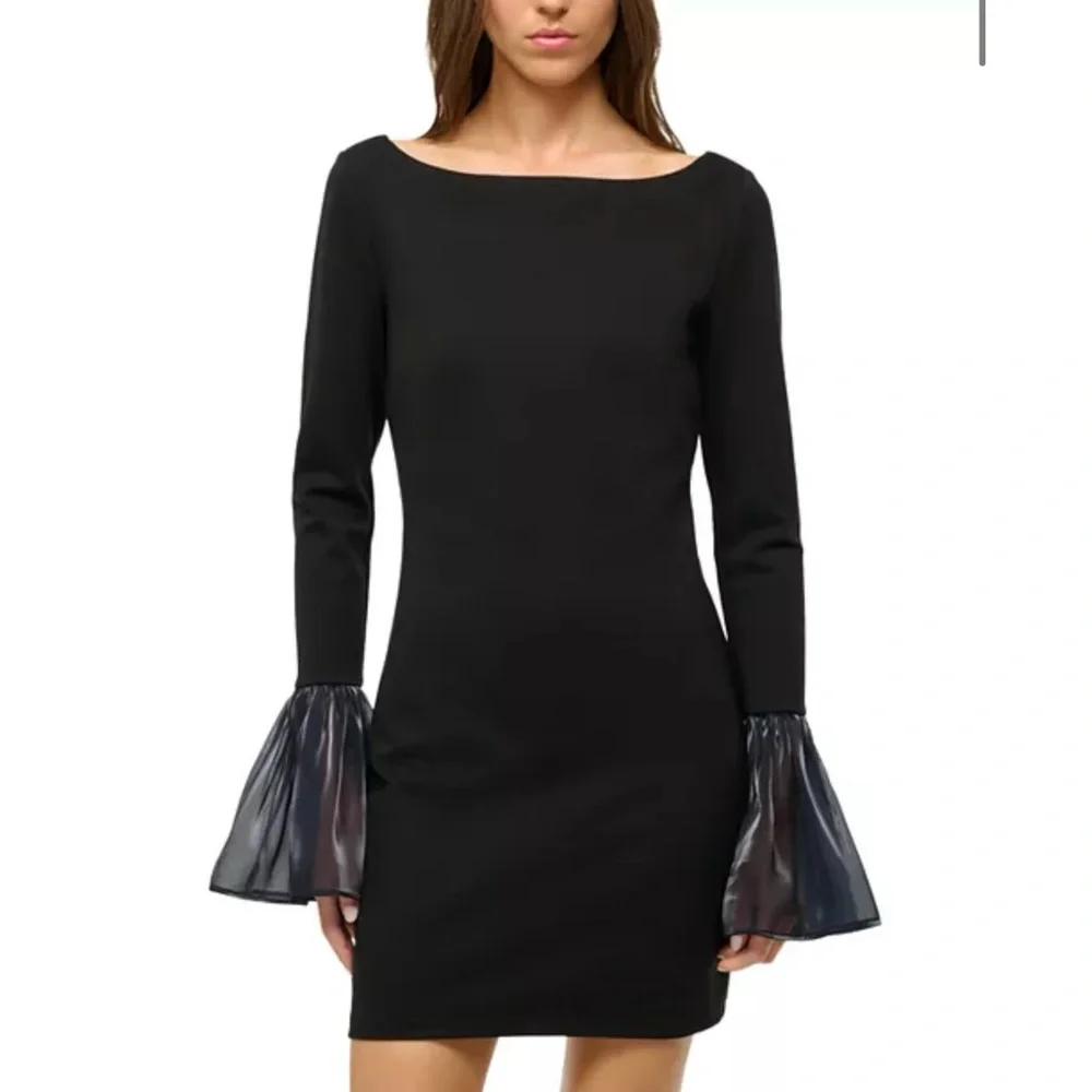 hawthorne maxi dress black ivory Staud Hawthorne Bell Cuff Maxi Dress - Black/Ivory - 40% Off